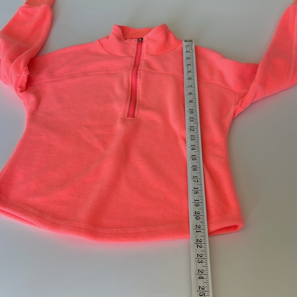 Free People Movement Great Heights Neon Fleece Pullover Orange Thumbholes Size S - Picture 9 of 12